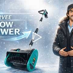 Garvee 12 20V Cordless Snow Blower - 400W Motor, Clears up to 300lbs snow per minute