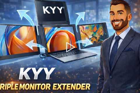 KYY X90G 15.6in Quad Portable Monitor Extender - 15.6 1080P Full HD IPS screen, 60 Hz Refresh