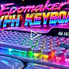 Epomaker Glyph Keyboard - retro typewriter-style keyboard w/ 2.79-inch smart screen, 8000mAh battery