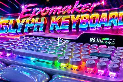 Epomaker Glyph Keyboard - retro typewriter-style keyboard w/ 2.79-inch smart screen, 8000mAh battery