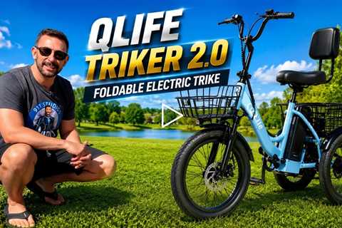 Qlife Triker 2.0 - Foldable Electric Trike - 1200W Motor, Top Speed 18Mph Range Up To 55 Miles 💰